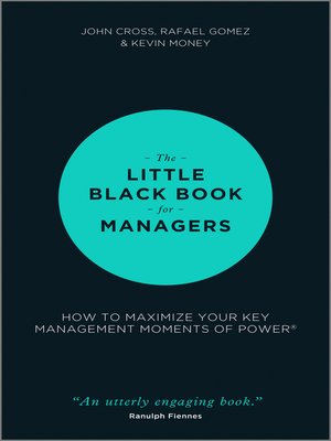 cover image of The Little Black Book for Managers